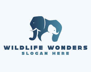 Elephant Wildlife Animal logo design