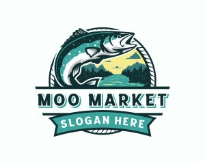 Fish Market River logo design