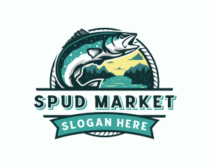 Fish Market River logo design