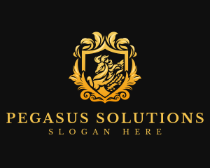 Elegant Pegasus Sigil logo design