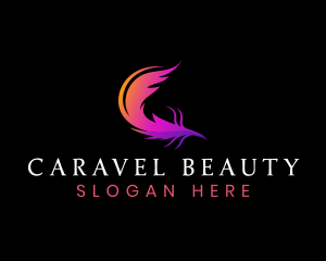 Beauty Fashion Feather logo design