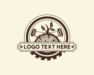 Lumber Circular Saw Woodworking logo