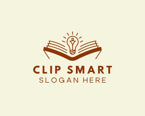 Bulb Book Reading logo design