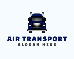 Blue Transportation Truck logo design