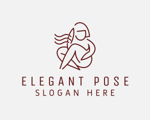 Naked Woman Model logo design