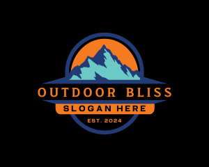 Outdoor Mountain Peak  logo design