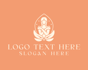Floral Nude Woman Beauty logo