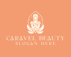 Floral Nude Woman Beauty logo design