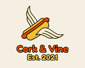 Hot Dog Sandwich Wings logo design