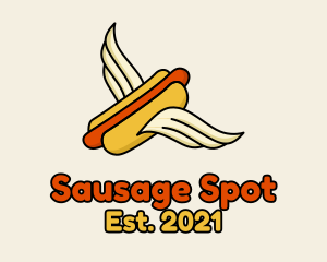 Hot Dog Sandwich Wings logo design