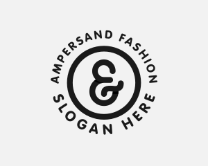 Modern Hipster Ampersand logo design