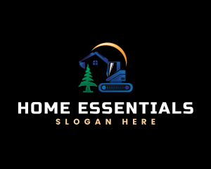 Home Excavation Construction logo design