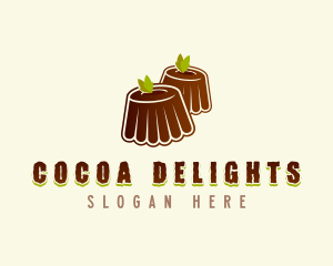 Chocolate Pudding Dessert logo design