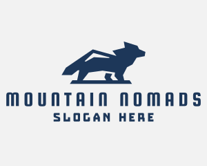 Hunting Mountain Wolf logo design