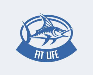 Fishing Marlin Fishery Logo