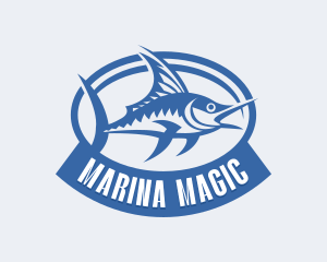 Fishing Marlin Fishery logo design