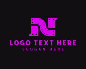 Neon Technology Letter N logo