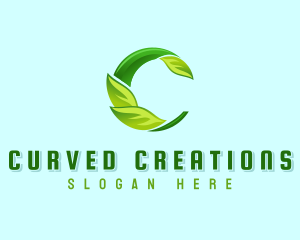 Garden Leaf Letter C logo design