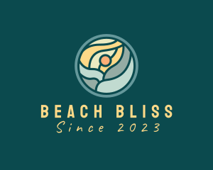 Tropical Beach Resort logo design