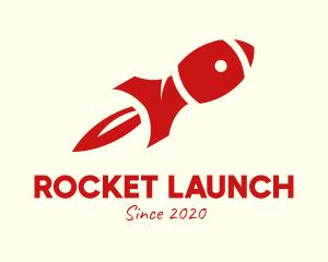 Red Football Rocket logo design