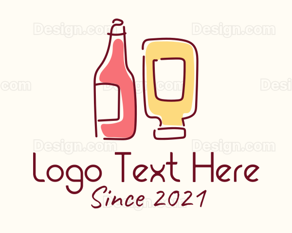 Ketchup Mustard Bottle Logo