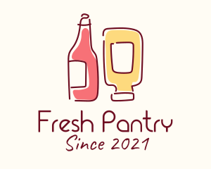 Ketchup Mustard Bottle  logo