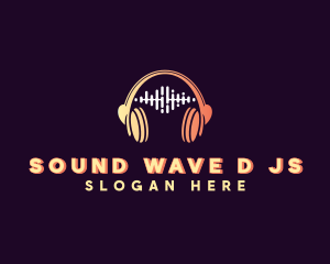 Soundwave DJ Headset logo design