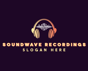 Soundwave DJ Headset logo design