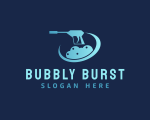 Pressure Washer Bubbles logo design