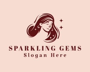 Lady Hair Glam  logo design