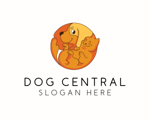 Dog Cat Veterinary Care logo design