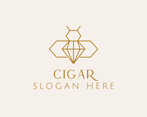 Minimalist Diamond Bee  logo design