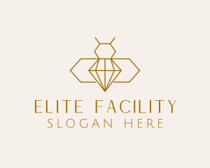 Minimalist Diamond Bee  logo design