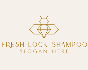 Minimalist Diamond Bee  logo design