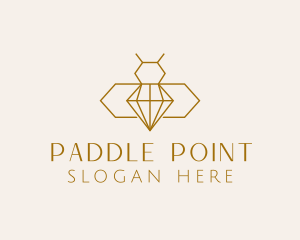 Minimalist Diamond Bee  logo design