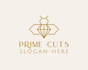 Minimalist Diamond Bee  logo design