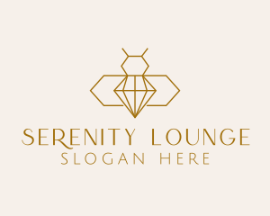 Minimalist Diamond Bee  logo design