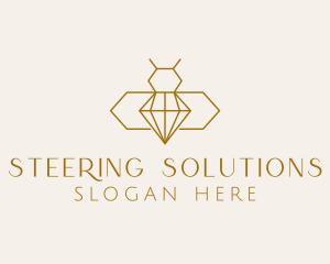 Minimalist Diamond Bee  logo design