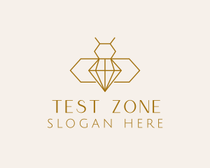 Minimalist Diamond Bee  logo design