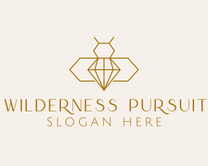 Minimalist Diamond Bee  logo design