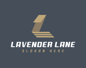 Logistics Slant Stripe Letter L logo design