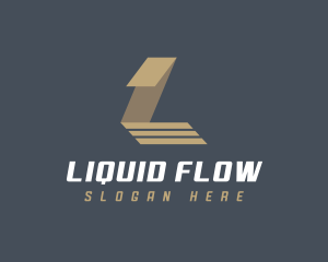 Logistics Slant Stripe Letter L logo design