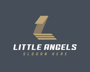 Logistics Slant Stripe Letter L logo design