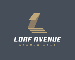 Logistics Slant Stripe Letter L logo design