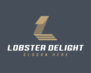 Logistics Slant Stripe Letter L logo design