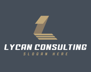 Logistics Slant Stripe Letter L logo design