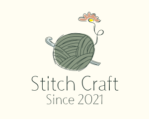 Flower Crochet Yarn logo design