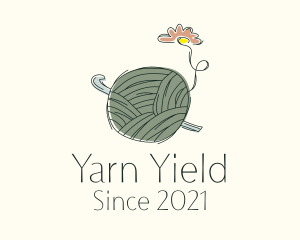 Flower Crochet Yarn logo design