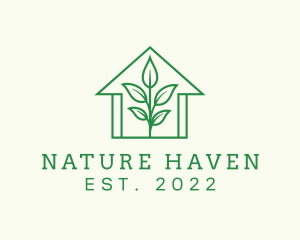 Natural House Plant logo design