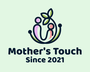 Leaf Mother & Child logo design